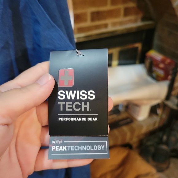 Swiss Tech Blue Long Sleeve Button Down Shirt Size XL - Picture 3 of 5